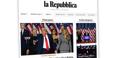 La nuova homepage di Repubblica online dal 18 novembre